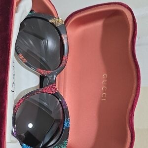 Gucci Black and Glitter Sunglasses